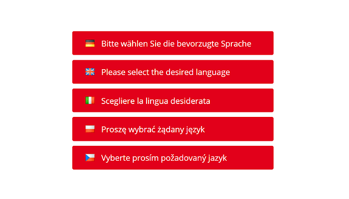 Sprachauswahl Demo internationale Kundenbefragung
