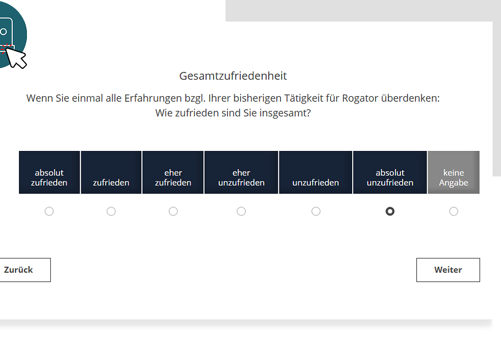 Mitarbeiterfeedback Demo-Befragung Gesamtzufriedenheit