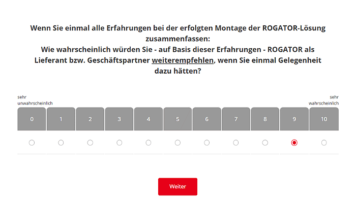 NPSplus Weiterempfehlungsbereitschaft Demo Befragung