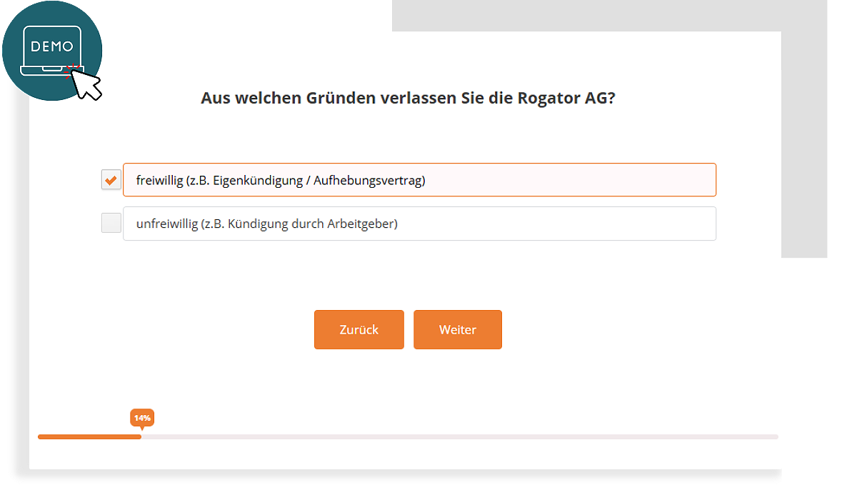 Exit-Feedback Demo-Befragung Umsetzung