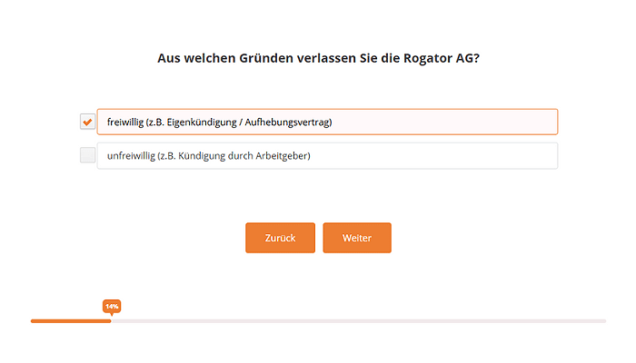 Exit-Feedback Demo-Befragung Umsetzung