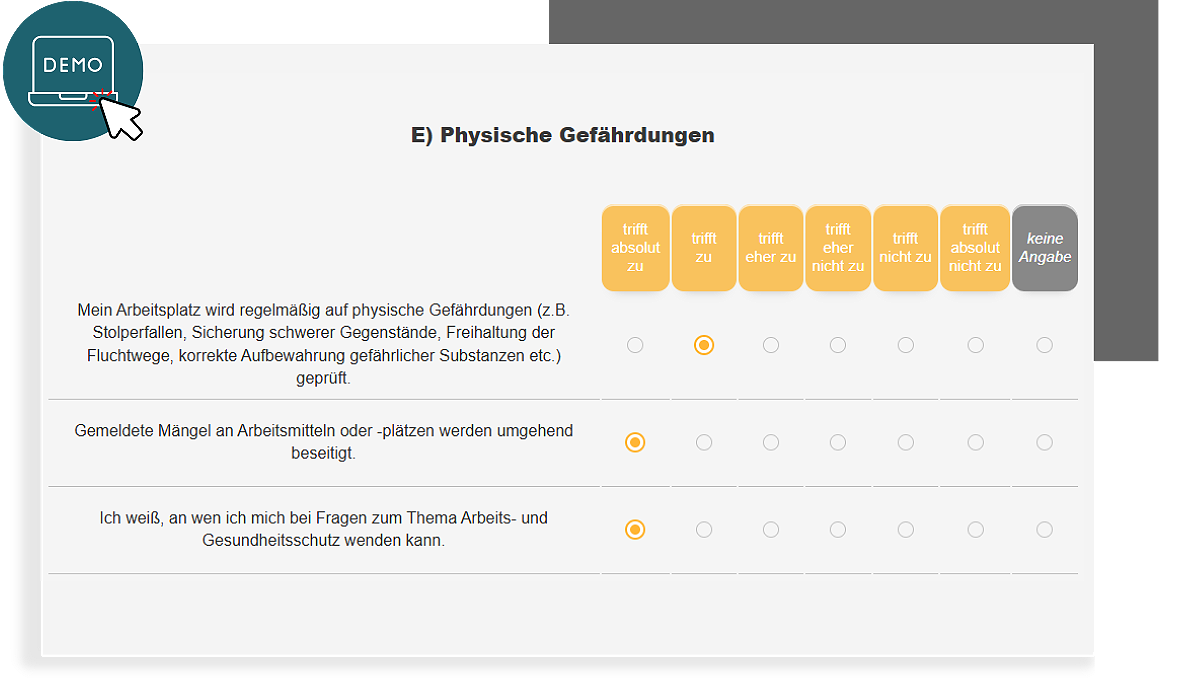 GBU Demo-Befragung physische Gefährdung