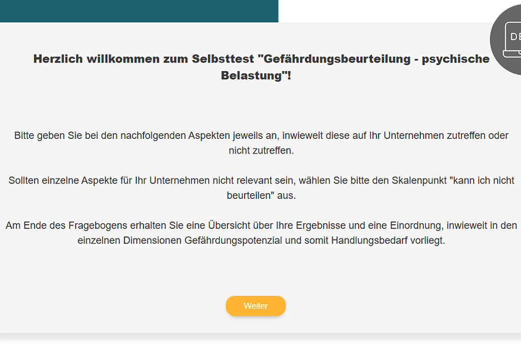 GBU Demo-Befragung Sebsttest