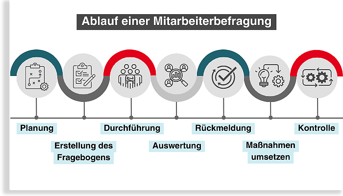 Schematischer Ablauf einer Mitarbeiterbefragung