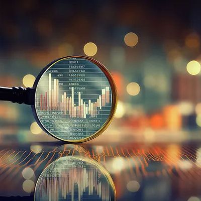 In einer Lupe werden Analysen von der Umfrage auswerten angezeigt.