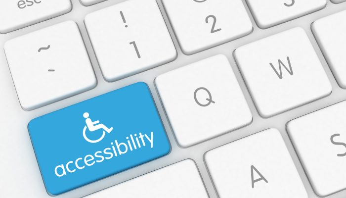 Eine Tastatur mit der Taste ,,Accessibility" um Barrierefreiheit zu symbolisieren.