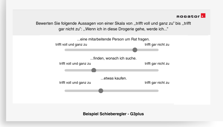 Eine Doppelmatrix besteht aus 2 Hälften, wodurch eine Aussage anhand 2 Kriterien gleichzeitig bewertet werden kann, z.B Zustimmung und Relevanz.