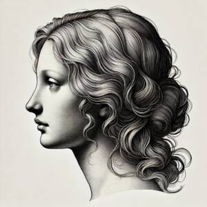 Ästhetisches Nasenprofil einer jungen Frau im Seitenblick