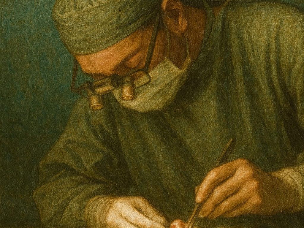 Dr. Brügel bei ästhetischer Nasen-OP – konzentrierte Arbeit im OP-Saal.