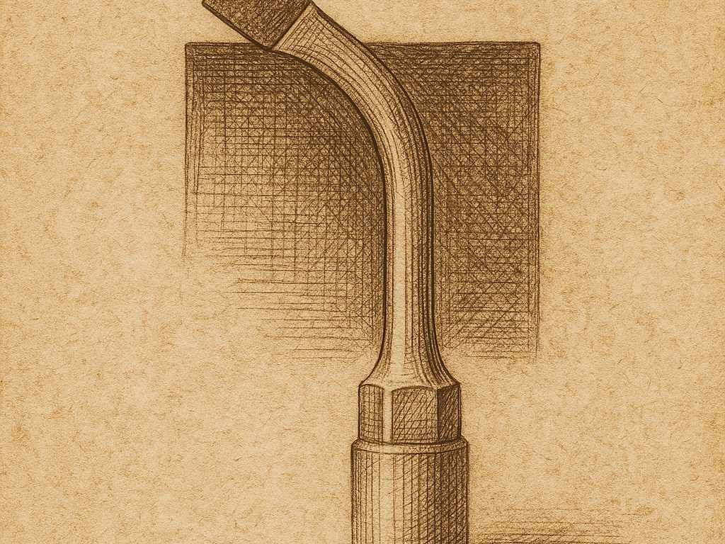 Illustration einer Piezotome-Spitze zur schonenden Nasenkorrektur