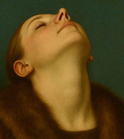 Ölgemälde im Stil Albrecht Dürers: Ansicht einer weiblichen Nase von unten mit schmalen Nasenlöchern und gespanntem Nasenrücken – künstlerische Darstellung einer Spannungsnase