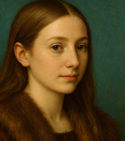 Illustration einer harmonisch geformten Nase nach ästhetischer Nasenkorrektur im Stil der Renaissance