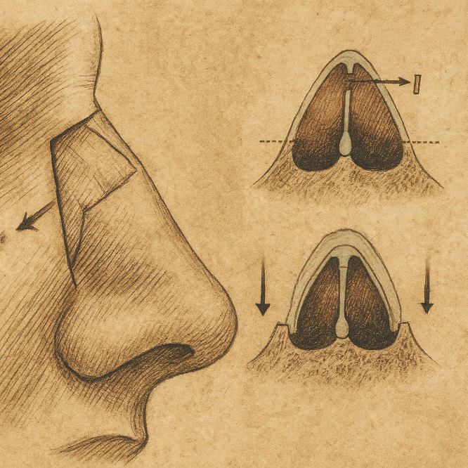 anatomische Zeichnung eines push-downs