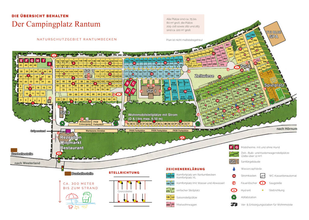 Platzplan des Campingplatz Rantum