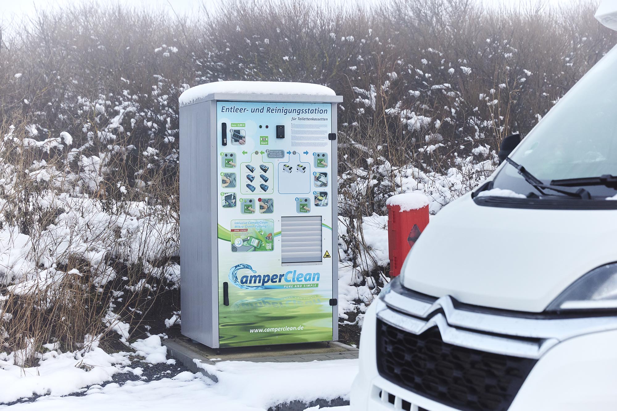 Entsorgungsstation auf dem Campingplatz Rantum