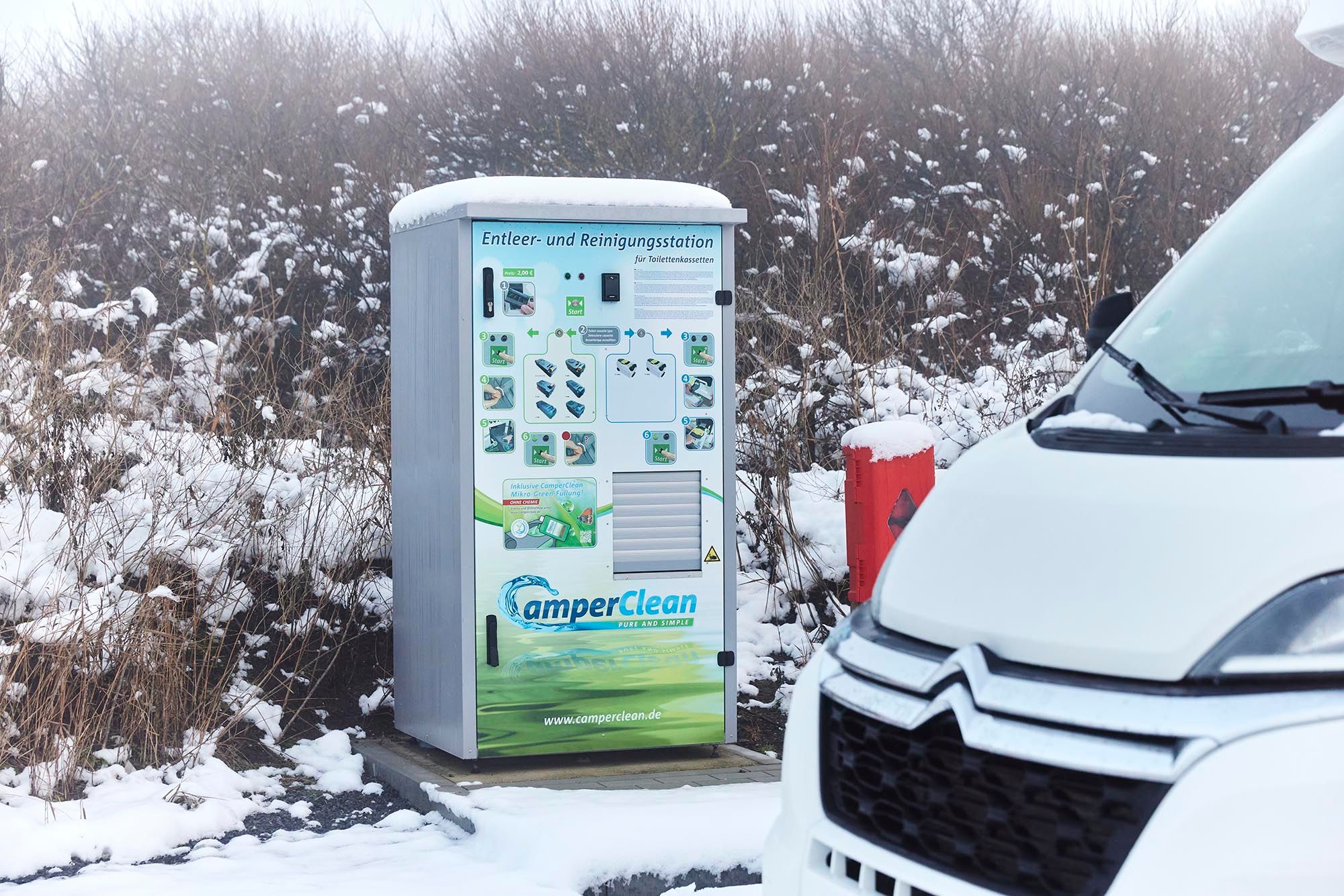 Entsorgungsstation auf dem Campingplatz Rantum