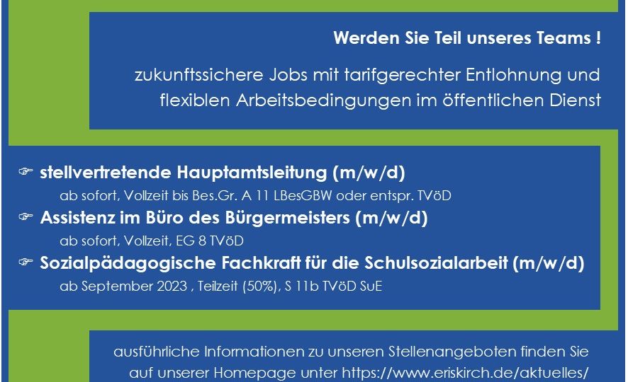 Werden Sie Teil unseres Teams!