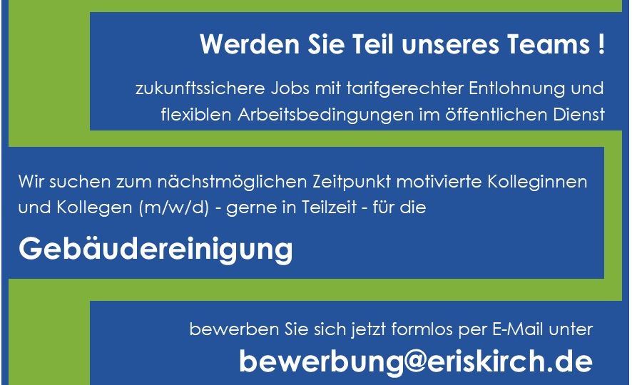 Kolleginnen und Kollegen für unser Reinigungsteam