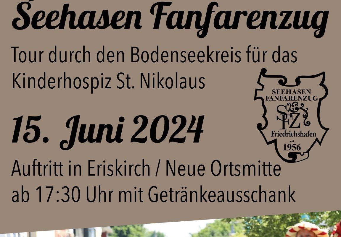 Spendenmarathon des Seehasen Fanfarenzugs am 15. Juni