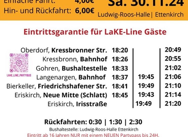 LaKE-Line Partybus fährt mit euch zum Nikolaustanz