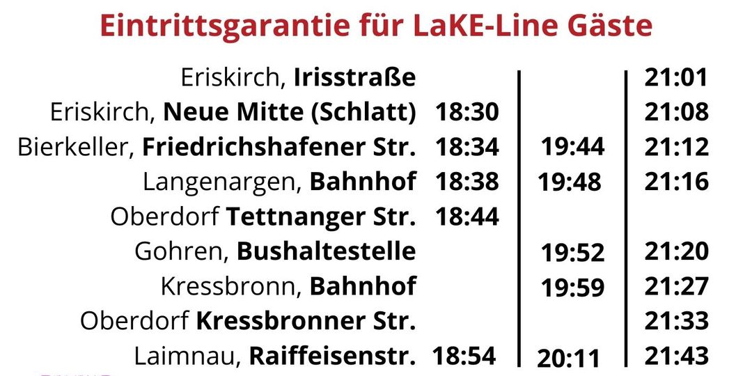 LaKE-Line Partybus fährt mit euch zur Allgäu X | Club Edition