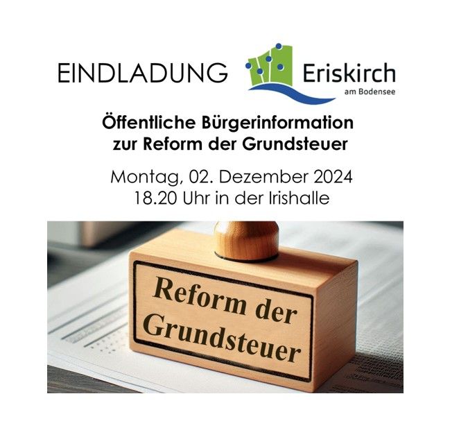 ÖFFENTLICHE BÜRGERINFORMATION ZUR REFORM DER GRUNDSTEUER 2025