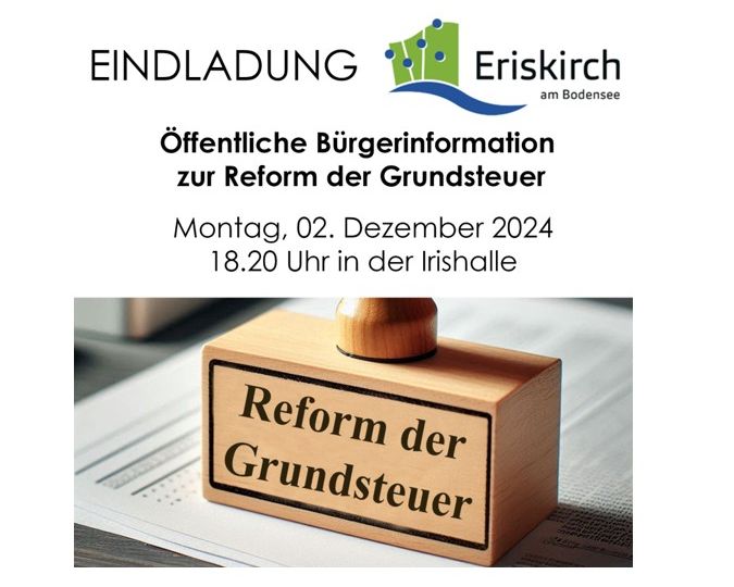 ÖFFENTLICHE BÜRGERINFORMATION ZUR REFORM DER GRUNDSTEUER 2025