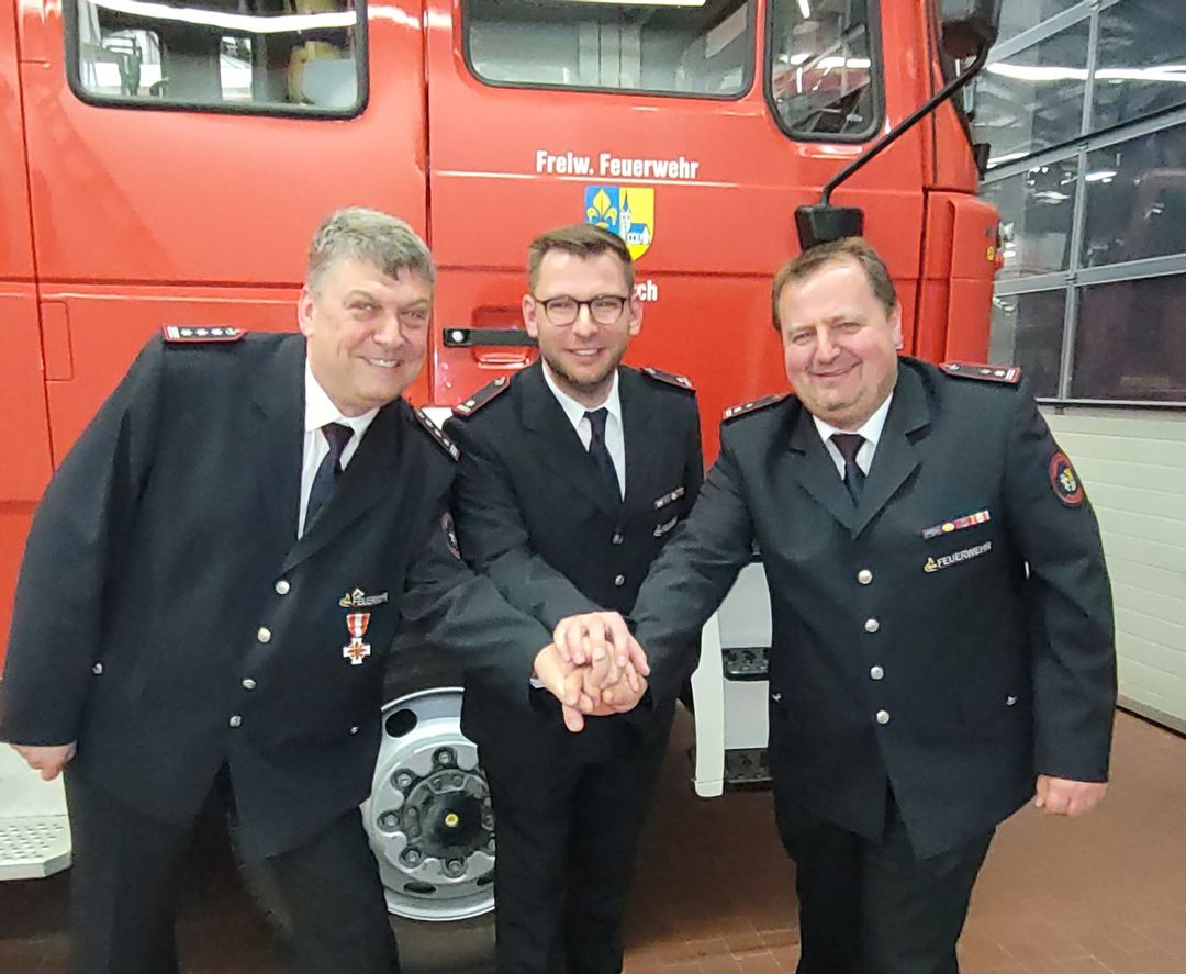 Ein starkes Führungstrio für die Eriskircher Feuerwehr