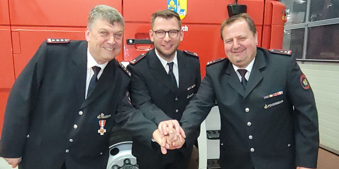 Ein starkes Führungstrio für die Eriskircher Feuerwehr
