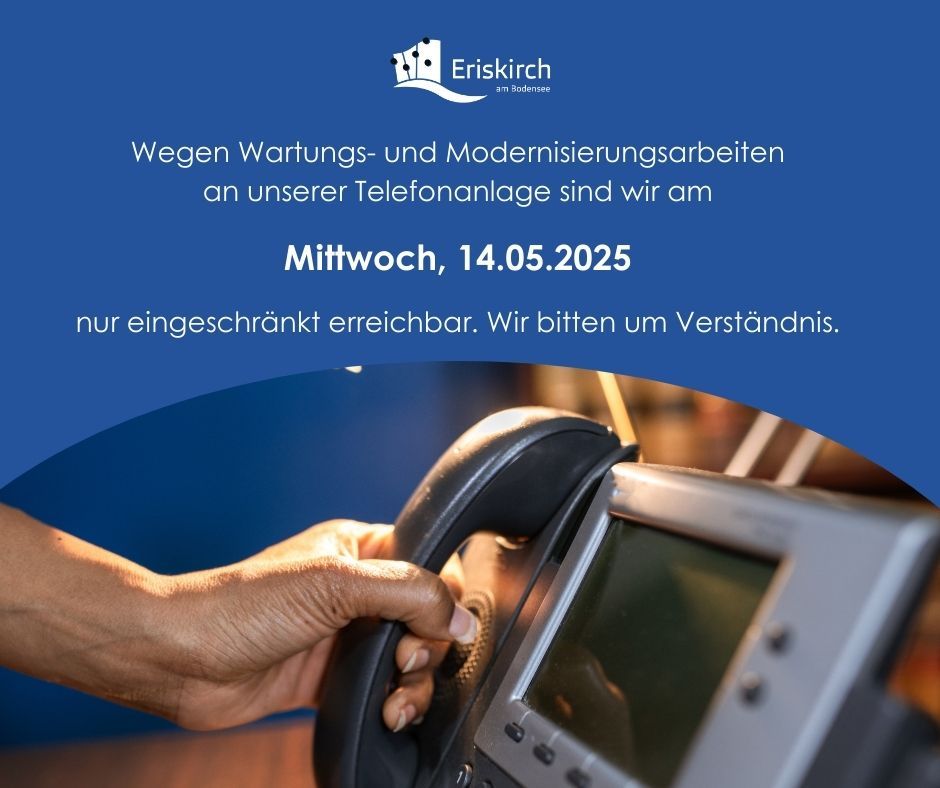 Wartung- und Modernisierungsarbeiten an unserer Telefonanlage