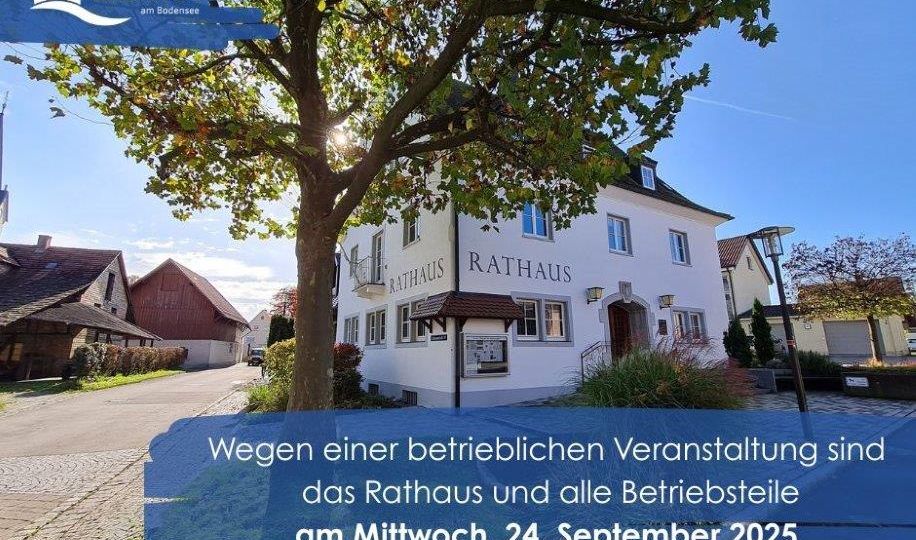Rathaus am 24.09.2025 geschlossen
