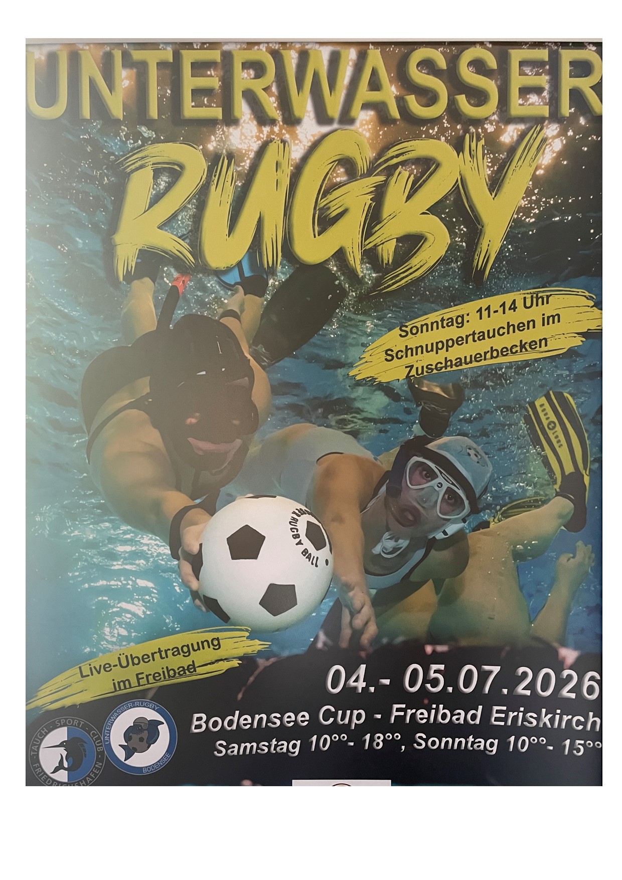 Bodensee Cup im Unterwasser-Rugby