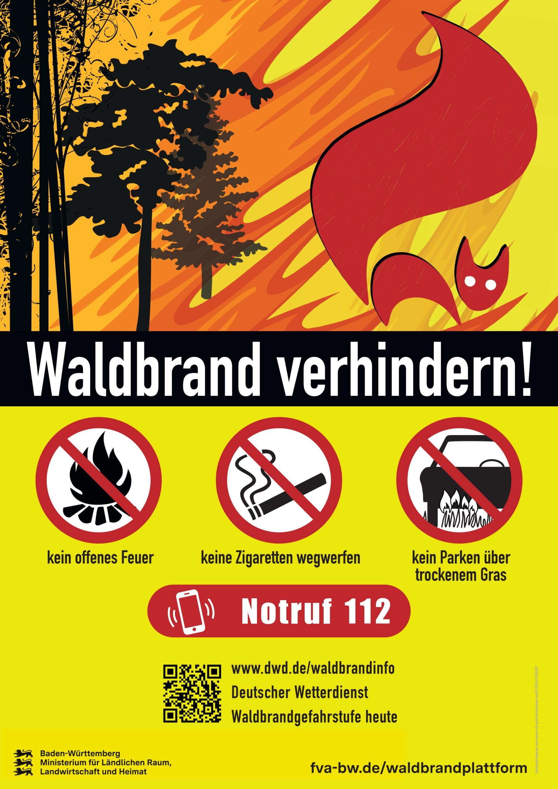 Plakat Waldbrand