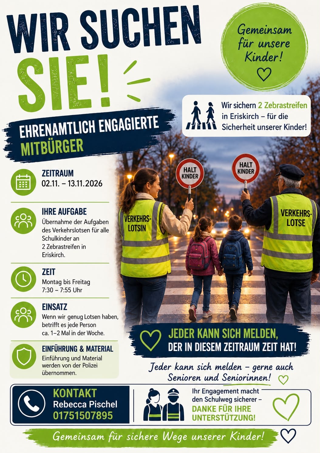 Wir suchen Sie! – Gemeinsam für unsere Kinder