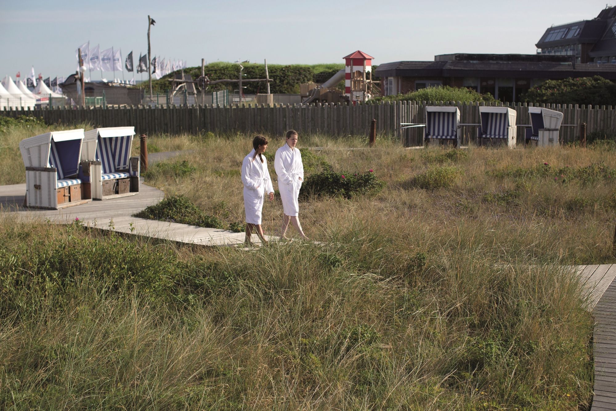 Saunagarten in der Saunalandschaft der Sylter Welle