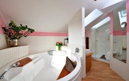 Landhotel Alphorn Juniorsute Silberdistel Badezimmer