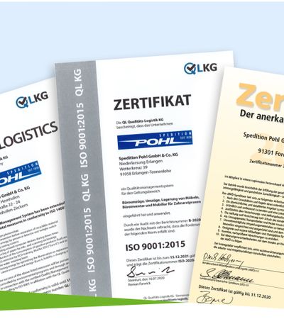Zertifikat IFS Logistics Hemhofen