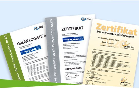 Zertifikat IFS Logistics Hemhofen