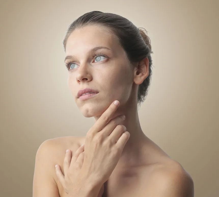 Model für Facial Slimming