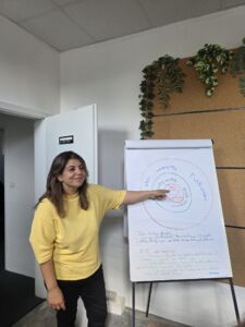 Dr. Aicha Amami erklärt im Workshop Clever Lernen in Nürnberg, was für Prüfungen wichtig ist