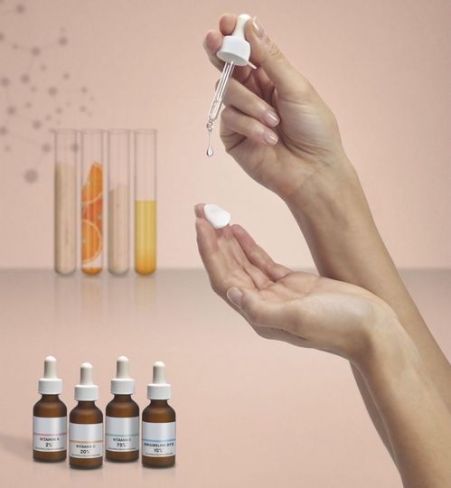 ndividualisierte Hautpflege als Konzentrat - Hand hält Pipette mit Konzentrat