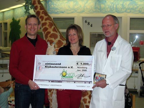 Erste Spendenübergabe an Klabautermann e.V. 2006