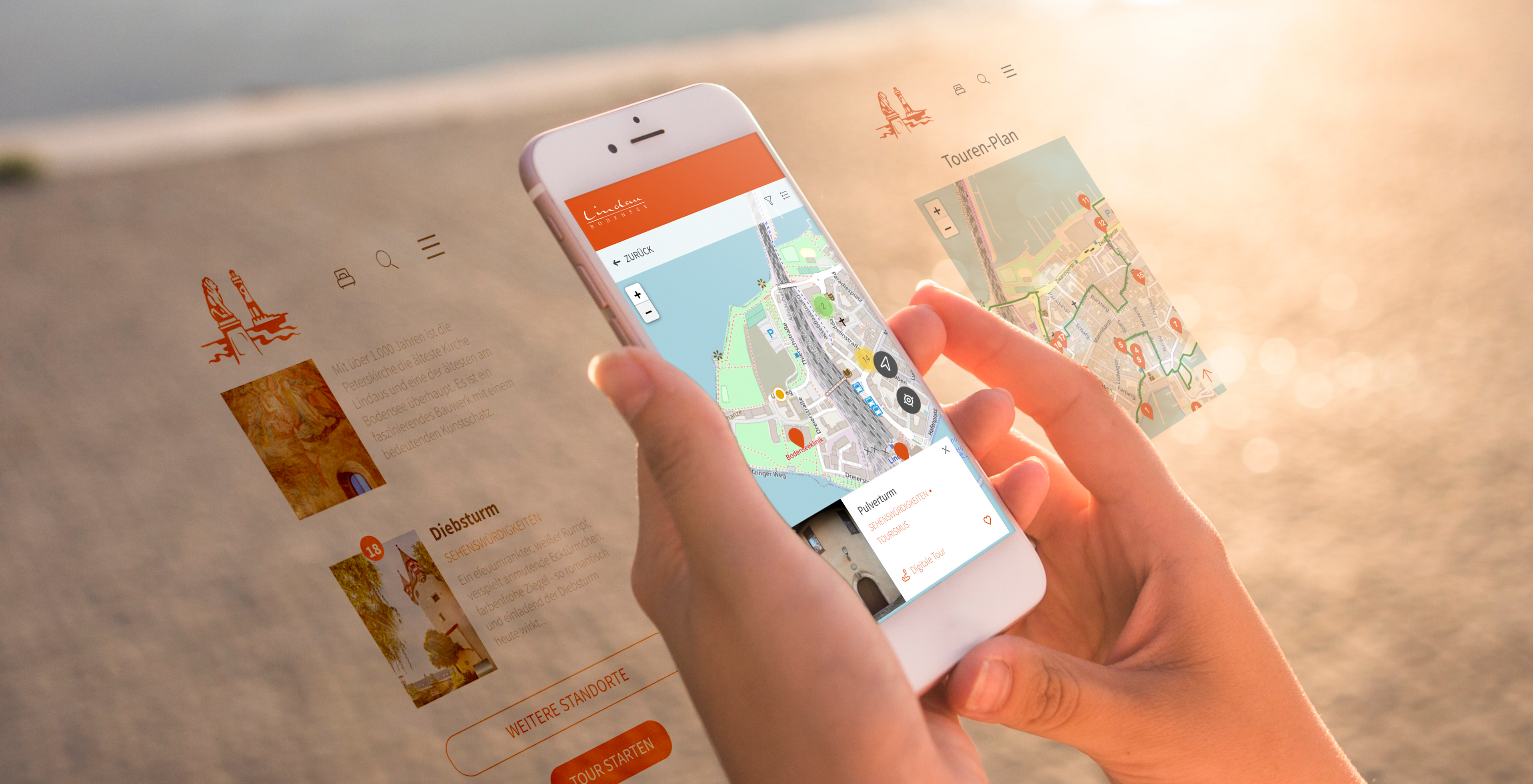 Mobile Ansicht digitaler Stadtrundgang