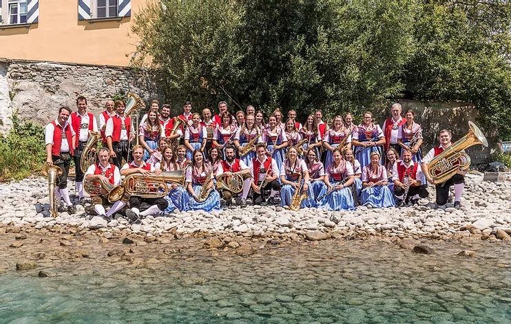 Gruppenbild Musikverein Wasserburg am Bodensee.