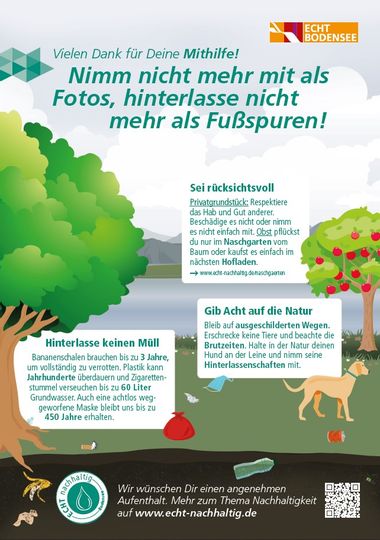 Plakat Rücksichtsvoll zur Natur