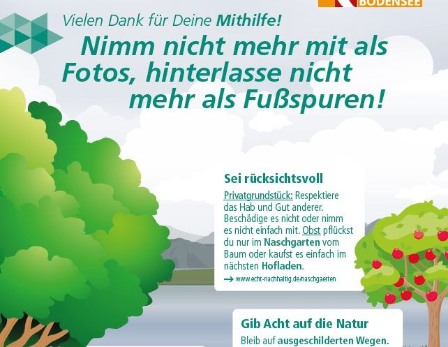 Plakat Rücksichtsvoll zur Natur