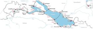 Karte Bodensee Radweg Übersicht