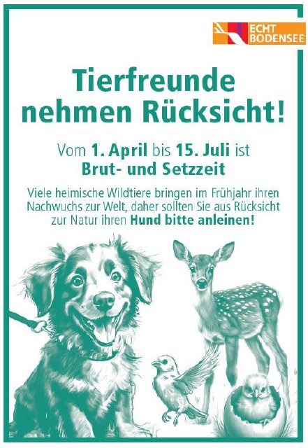 Plakat zur Brut und Setzzeit vom 01. April bis 15. Juli