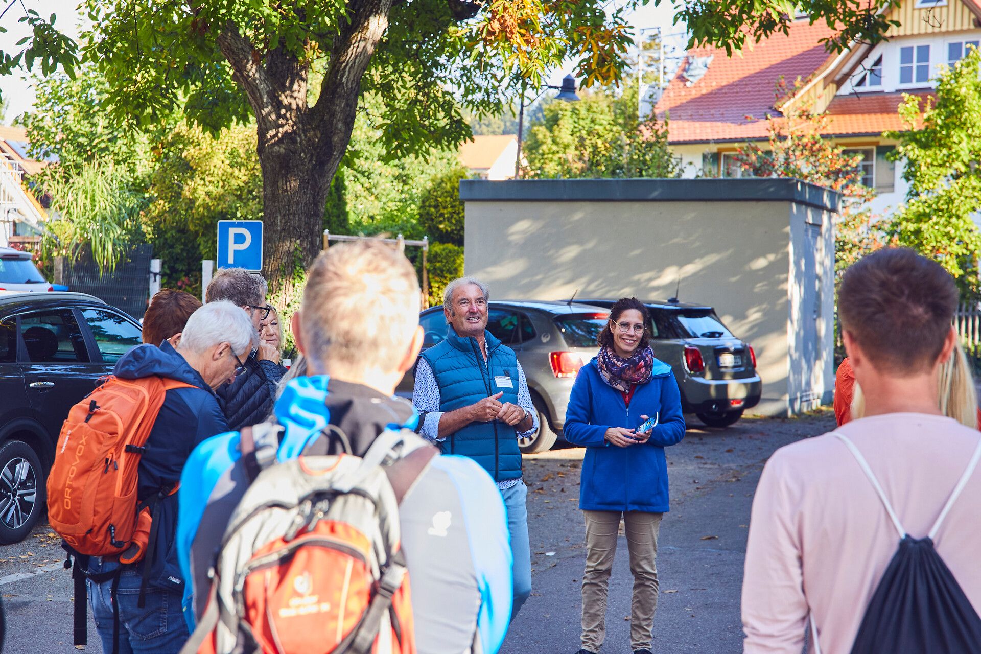 Start und Begrüßung der Teilnehmer der Wasserburger Genuss Wanderung