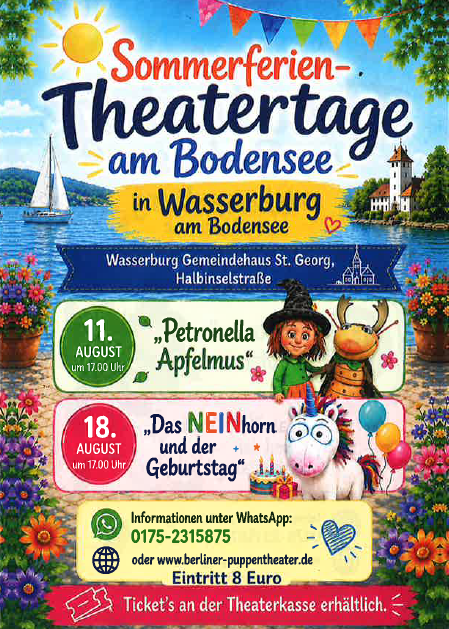 Plakat Berliner Puppentheater in Wasserburg (Bodensee)